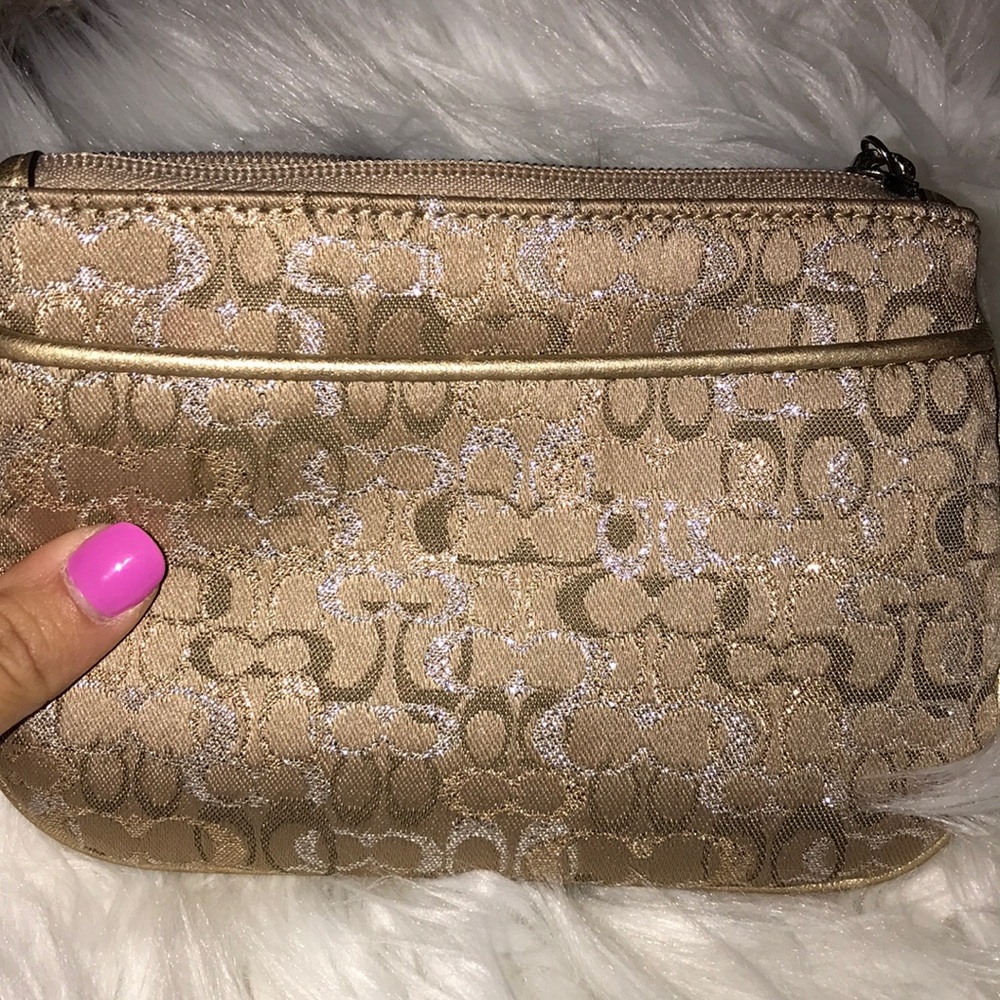 Gold Coach wristlet $20!